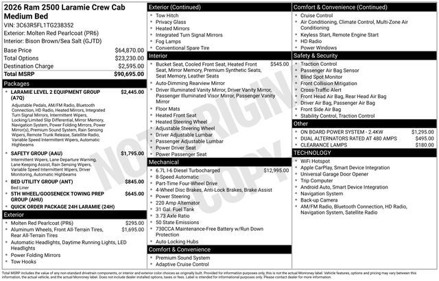 2026 Ram 2500 Laramie