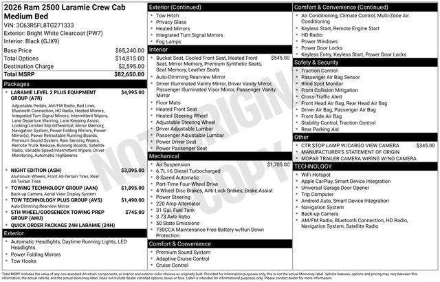2026 Ram 2500 Laramie