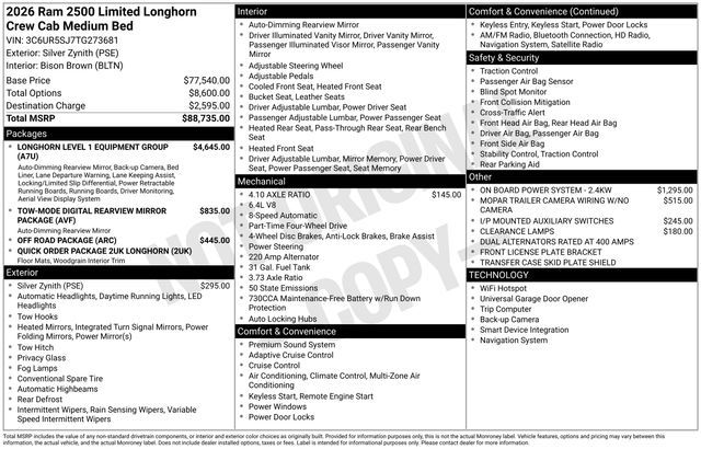 2026 Ram 2500 Limited