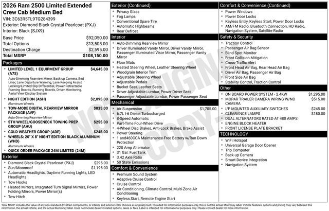 2026 Ram 2500 Limited
