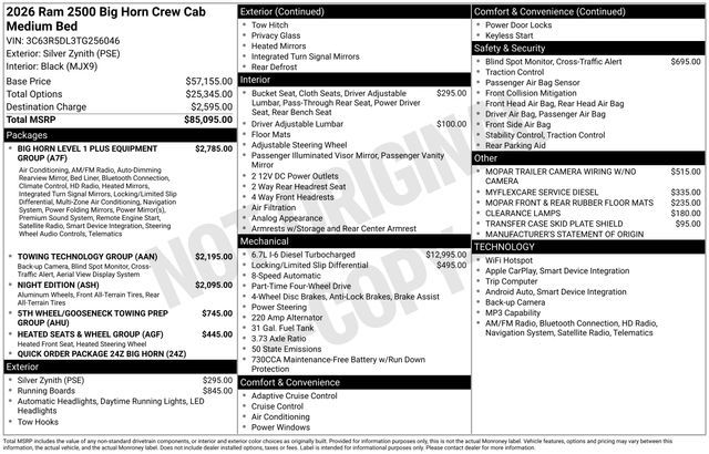 2026 Ram 2500 Big Horn
