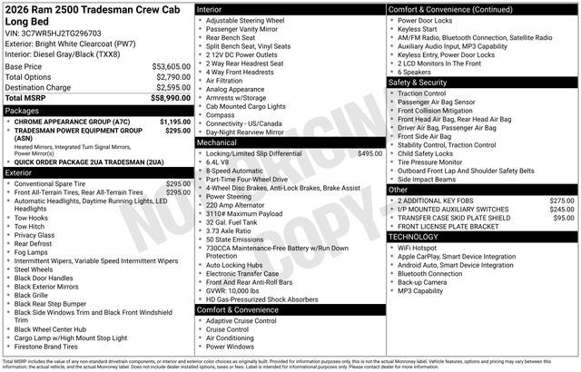 2026 Ram 2500 Tradesman