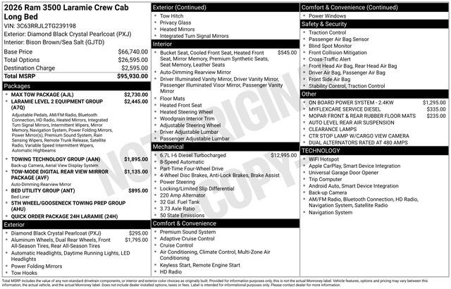 2026 Ram 3500 Laramie