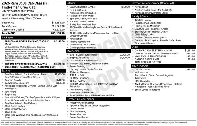 2026 Ram 3500 Tradesman