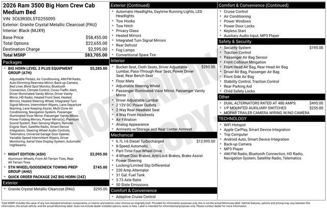 2026 Ram 3500 Big Horn