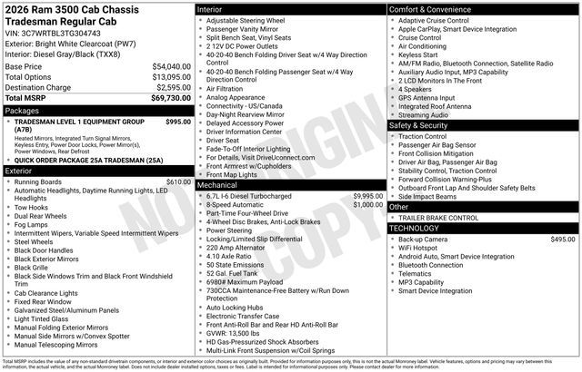 2026 Ram 3500 Tradesman