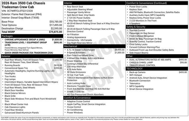 2026 Ram 3500 Tradesman