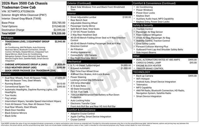 2026 Ram 3500 Tradesman
