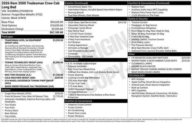 2026 Ram 3500 Tradesman
