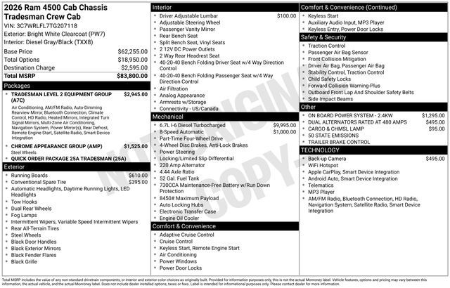 2026 Ram 4500 Tradesman