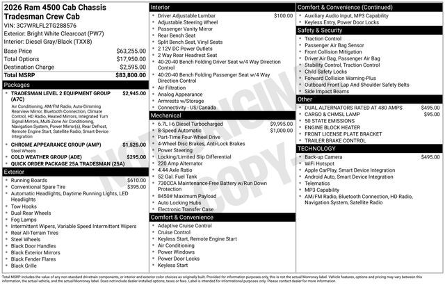 2026 Ram 4500 Tradesman