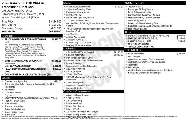 2026 Ram 5500 Tradesman