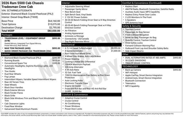2026 Ram 5500 Tradesman
